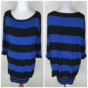 BUNDLE ONLY❌Bailey44 Blue Black Stripe Dress